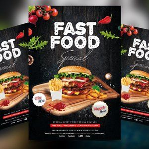 Fast Food Special  PSD Flyer Template